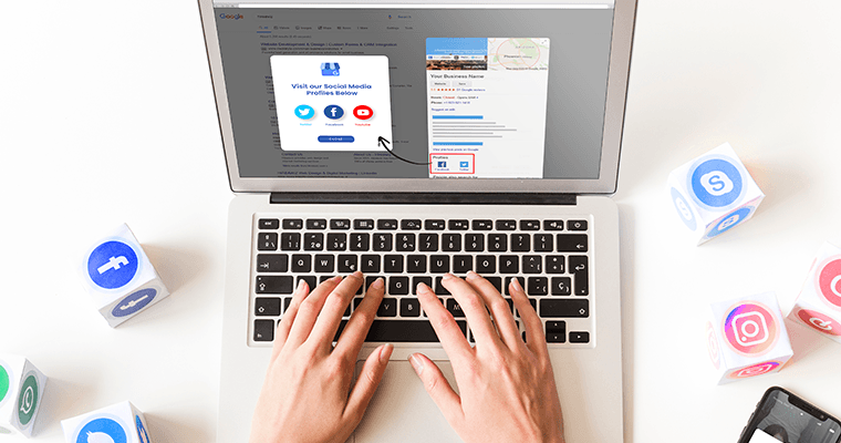 Enter relevant social media links on google my business 