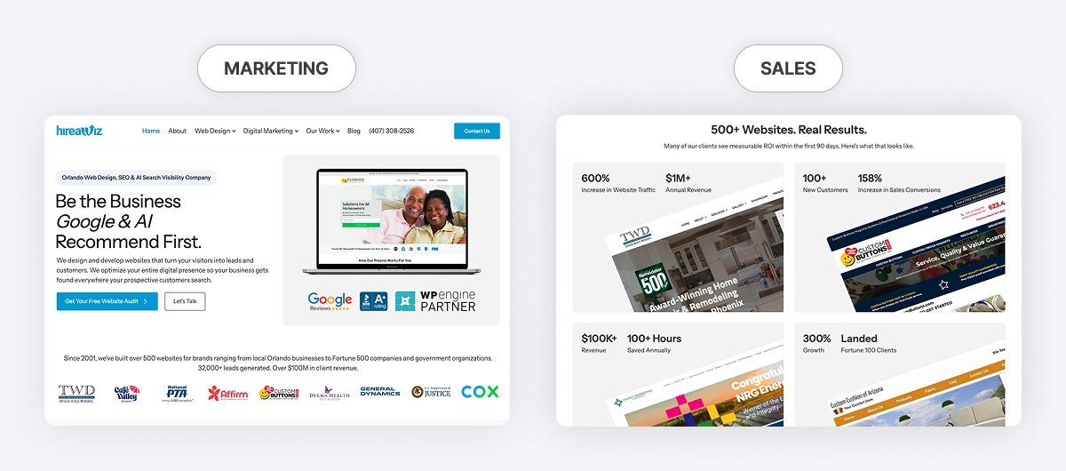 Your Website Does Two Jobs (Marketing And Sales)